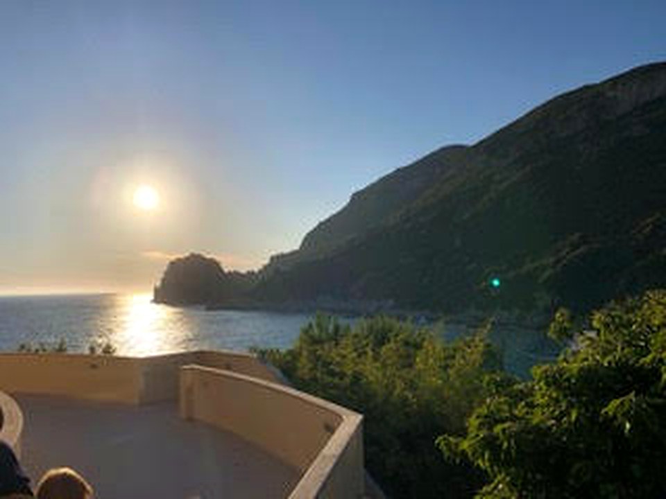 Sunset over the Mediterranean coast